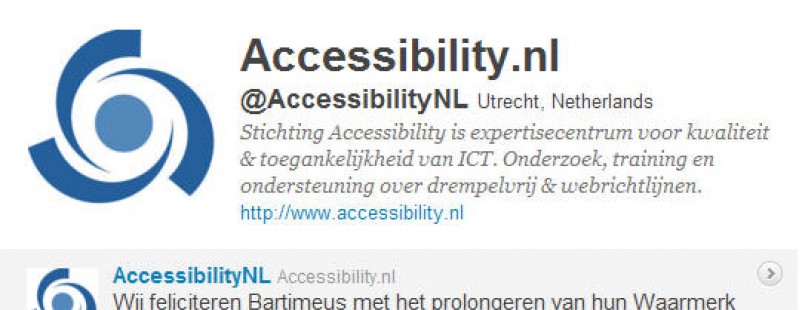 Accessibility feliciteert Bartiméus
