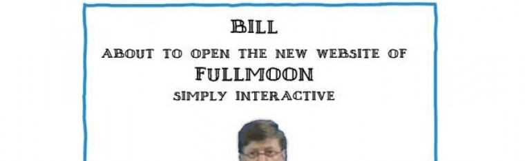 Bill Gates about to open the Fullmoon website