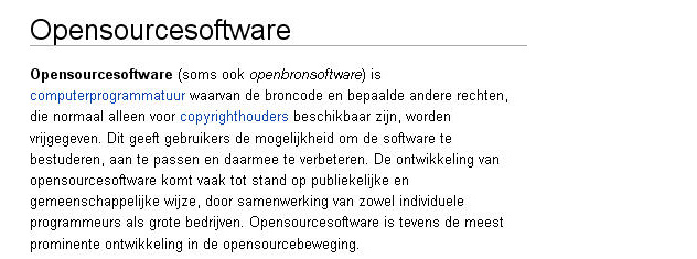 open source software definitie