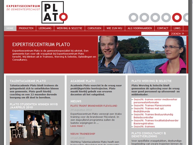 Homepage Academie Plato
