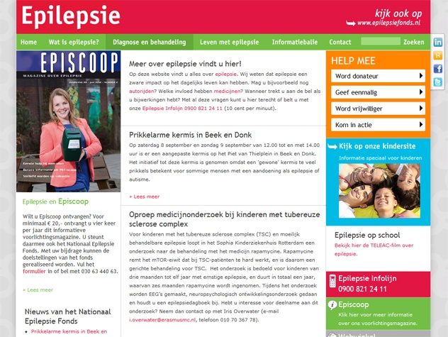 Homepage Epilepsie.nl