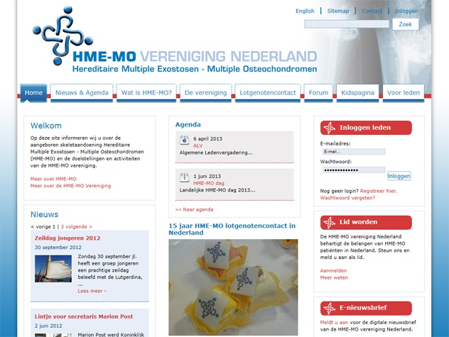 HME-MO vereniging homepage