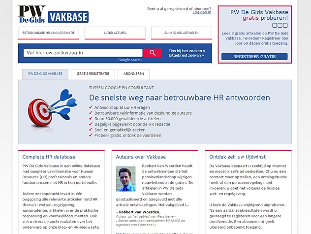 HR Vakbase homepage