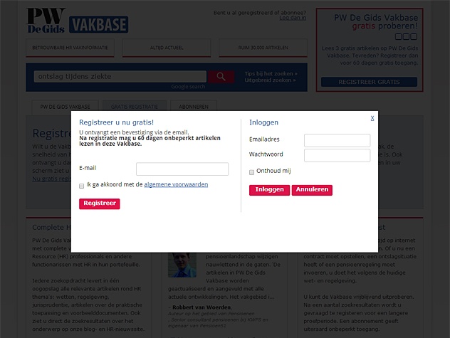 HR Vakbase  inloggen of registreren