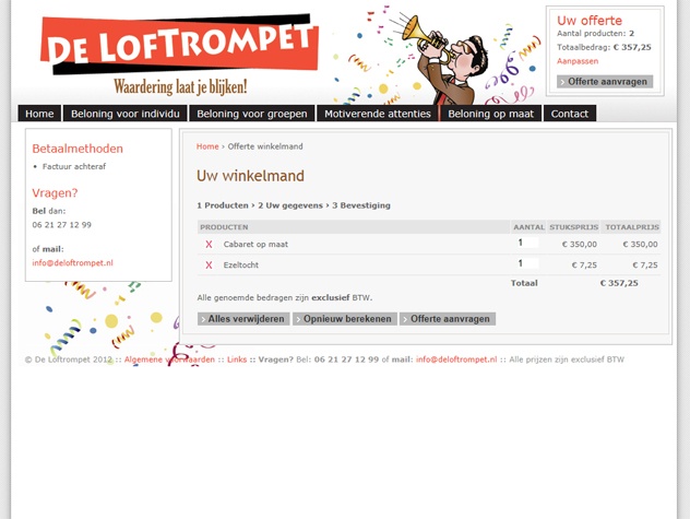 Bestelformulier De Loftrompet