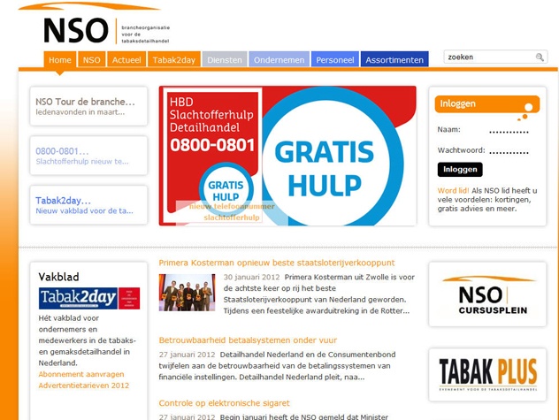 Homepage Tabaksdetailhandel