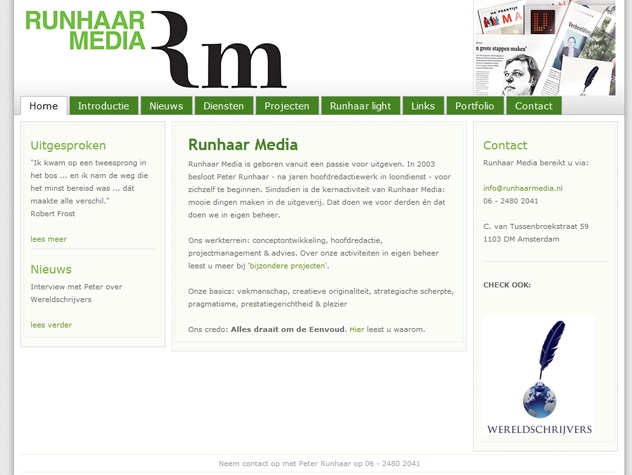 Homepage Runhaar media