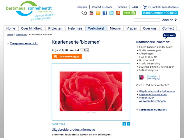 Webwinkel Steun Bartimeus