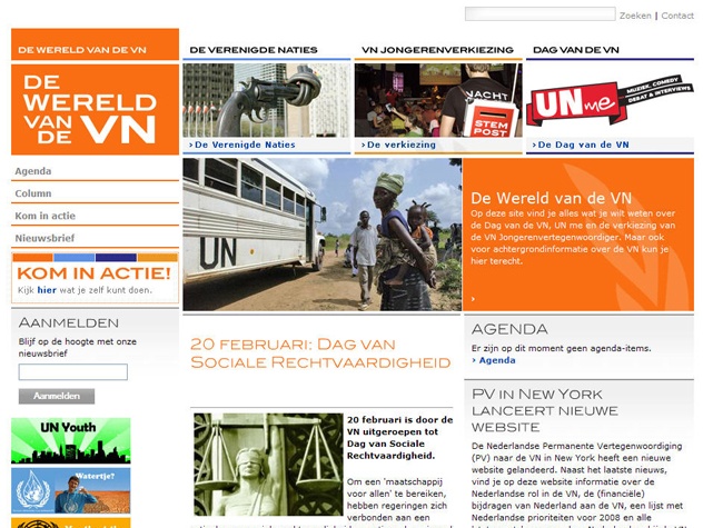 Homepage Wereld van de VN