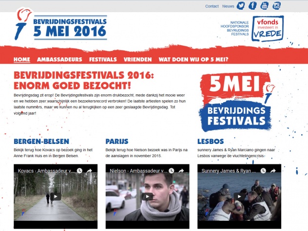 Bevrijdingsfestivals homepage