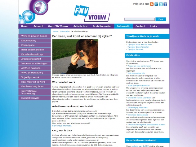 FNV Vrouw Informatie