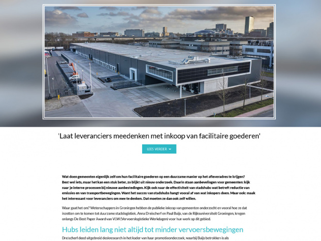 Artikel online magazine Logistiek 