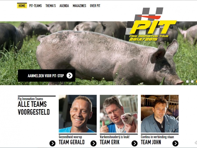 Fullmoon ontwikkelde voor Pigs Innovation Tour 2014 / 2014 website en online magazines