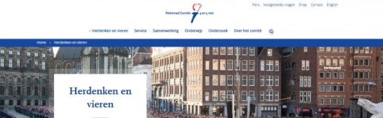 Nieuwe website ‘Nationaal Comité 4 en 5 mei’ live