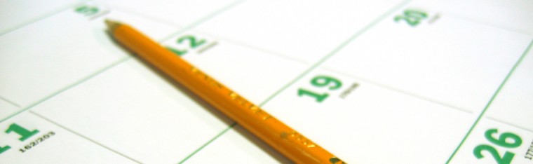 kalender met potlood