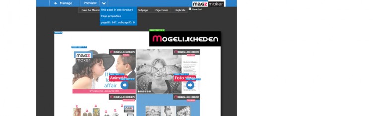 editscherm Magzmaker mogelijkheden