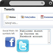 social pitch: direct publiceren op twitter en facebook