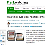 artikel op Frankwatching.com